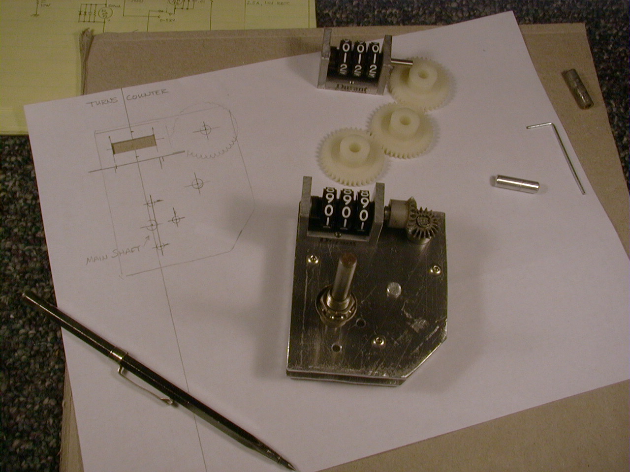 Plate Tune Turns Counter Dial Mechanism